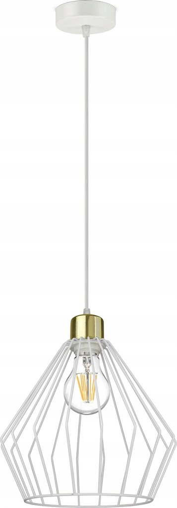 Nagy Plafon Lámpa Csillár Glamour Fehér Arany Led