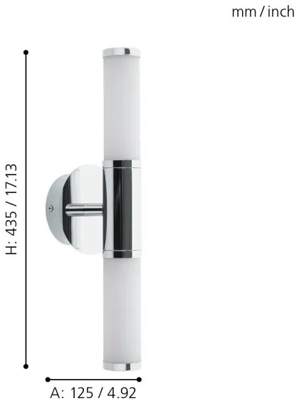 Eglo 95142 - LED Fürdőszobai lámpa PALMERA 1 2xLED/4,5W/230V