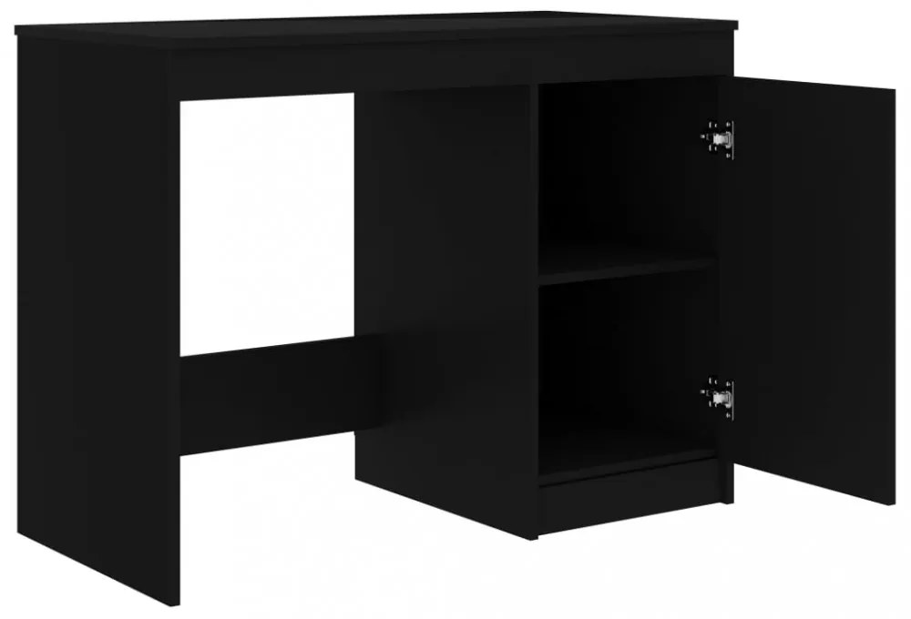 fekete szerelt fa íróasztal 100 x 50 x 76 cm