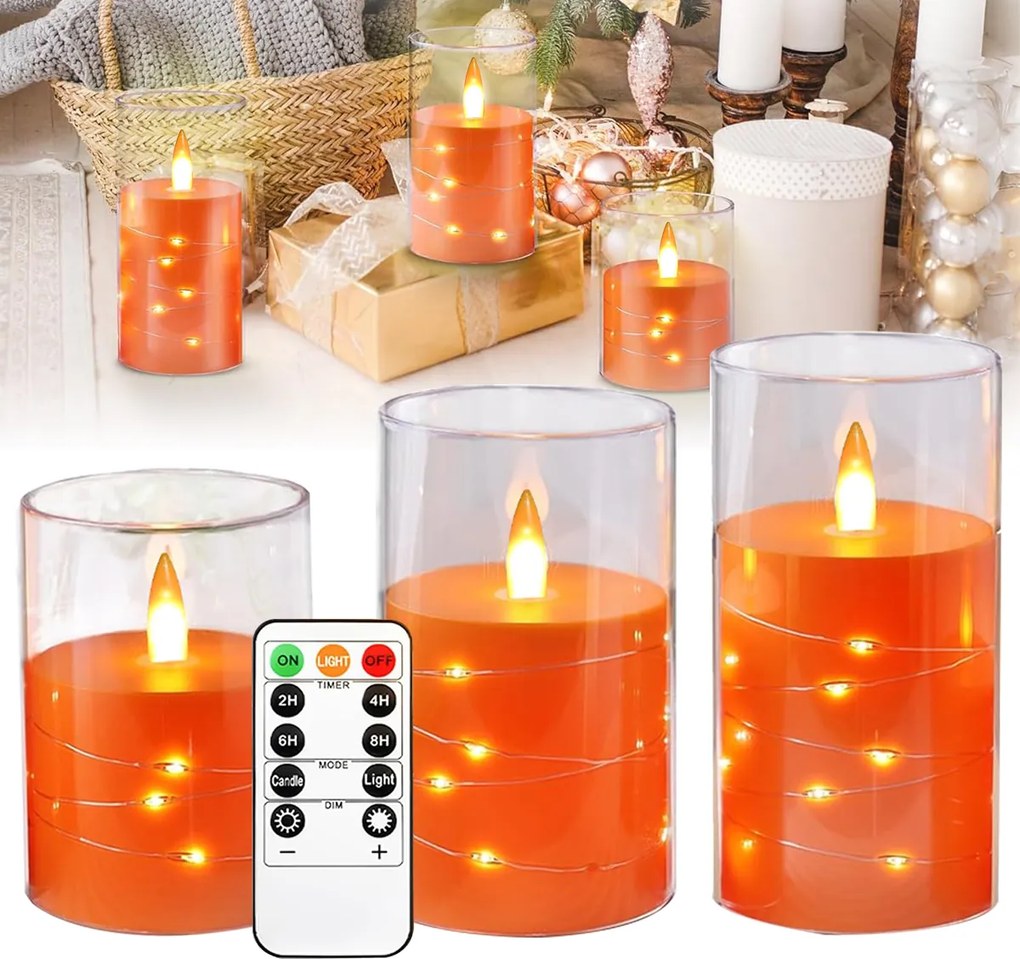 Elektromos Gyertya Mécses Utántöltő Gyertya Láng Elemes Mécses