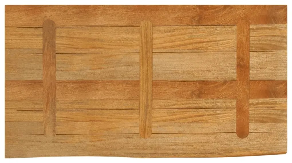 tömör mangófa természetes élű asztallap 100 x 60 x 2,5 cm