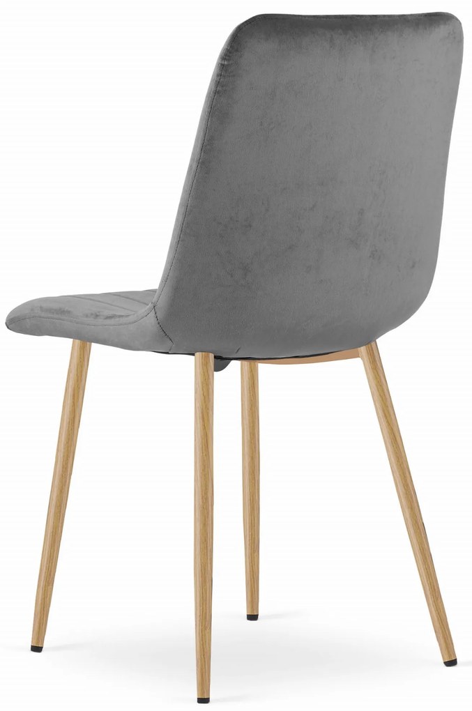 Sötétszürke étkezőszék LAVA bársony