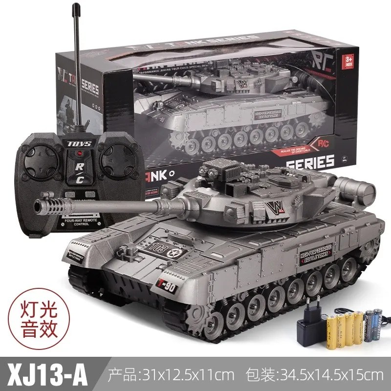 T-90 RC Tank Series XJ13 RC Távirányítható Multi Funkciós Tank Hang- És Fény Hatásokkal 1:30 Méret