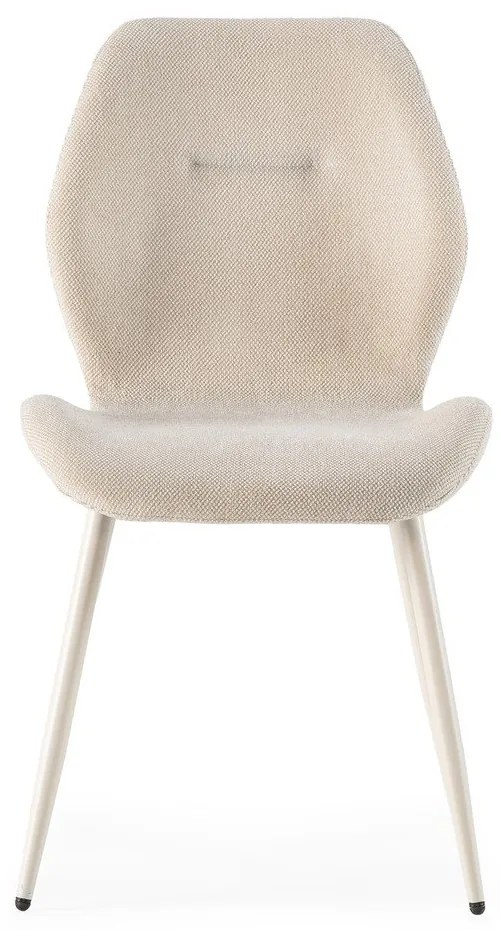 Krémszínű kárpitozott étkezőszék szett 4 db-os Ansu – Marckeric