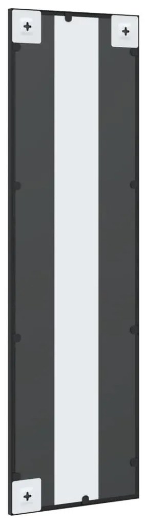 fekete téglalap alakú vas fali tükör 30 x 100 cm