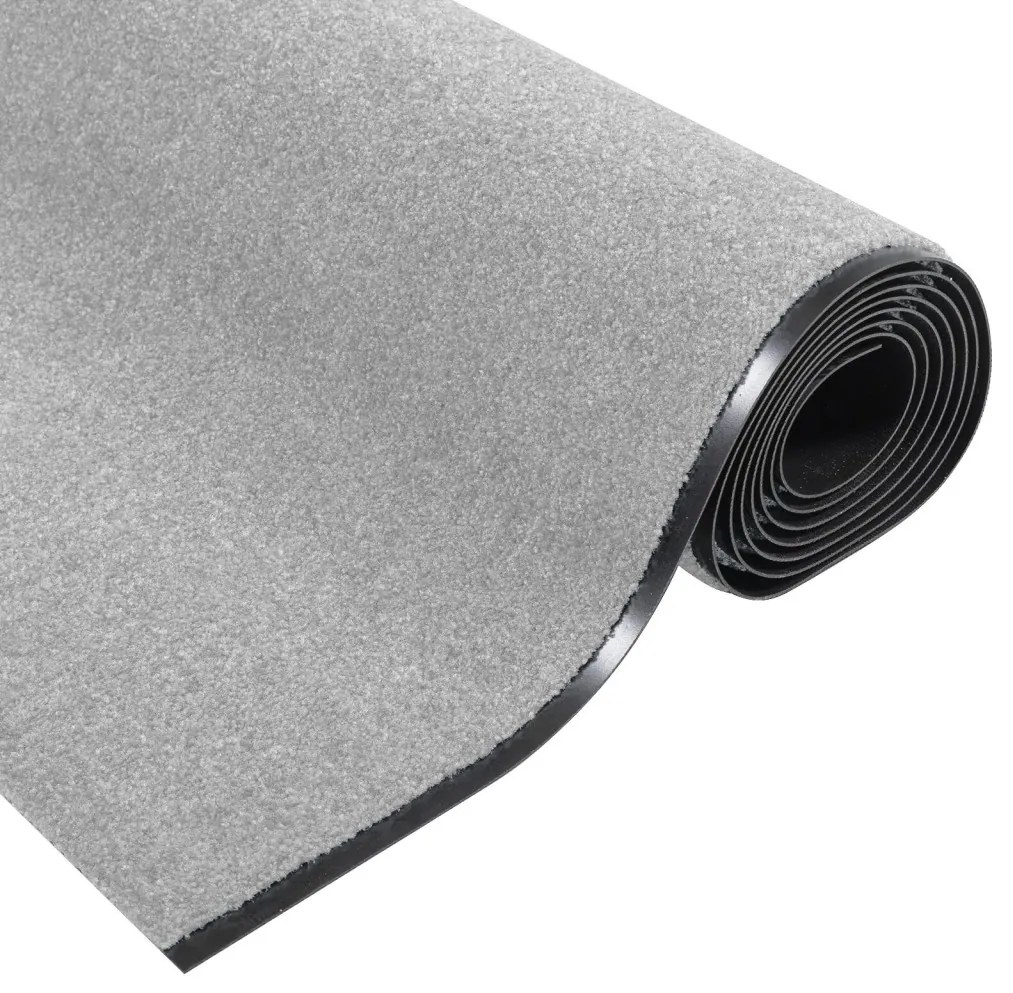 Ajtószőnyeg Szürke és fekete 120 x 350 cm Polipropilén és vinil