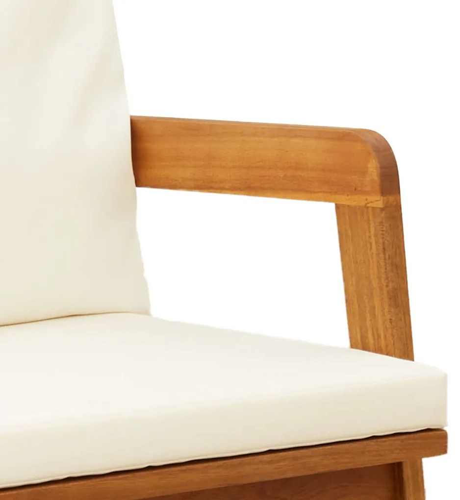 Kerti Pad párnákkal 115x65x71 cm Tömör Akácfa