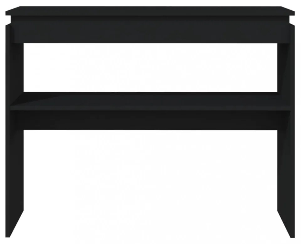 fekete szerelt fa tálalóasztal 102 x 30 x 80 cm