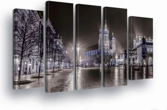 Vászonkép 150x100 Éjszakai város városkép utca építészet fény