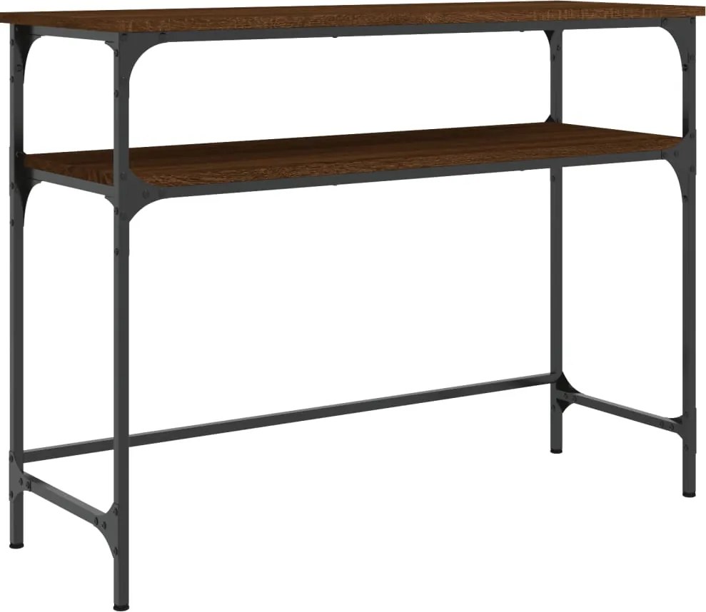 vidaXL barna tölgyszínű szerelt fa tálalóasztal 100x35,5x75 cm