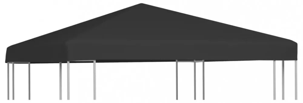 fekete pavilon-tetőponyva 270 g/m² 3 x 3 m