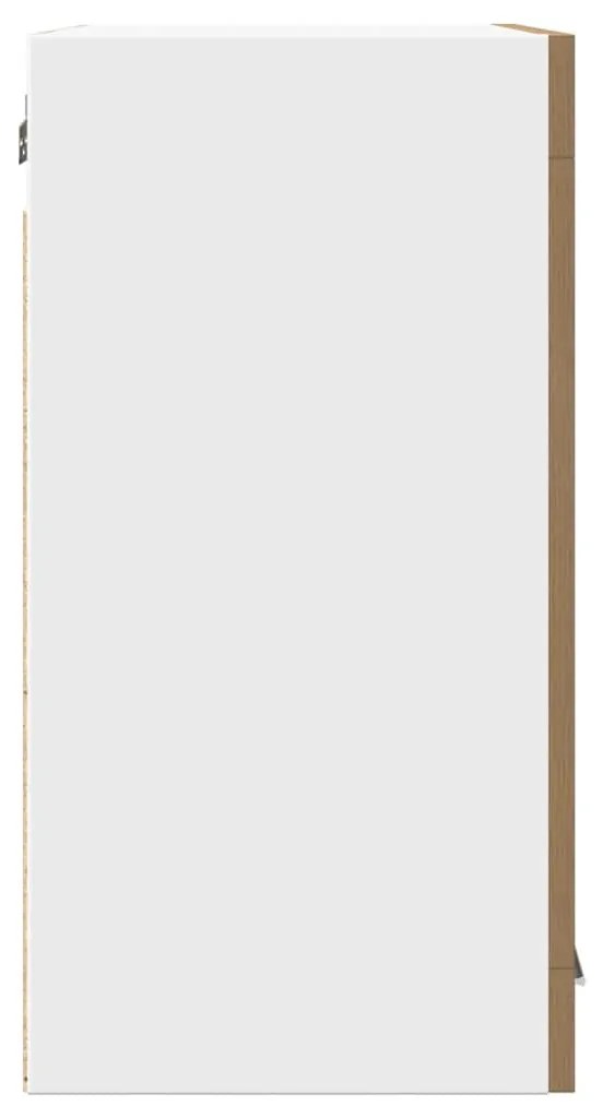 “Lyon” konyhai fali szekrény üvegajtóval kézműves tölgy