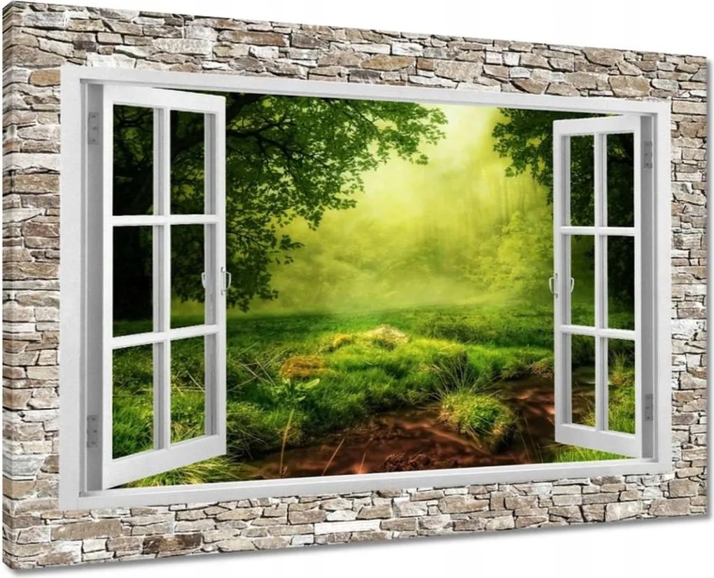 Vászonkép 70x50 Fa ablak