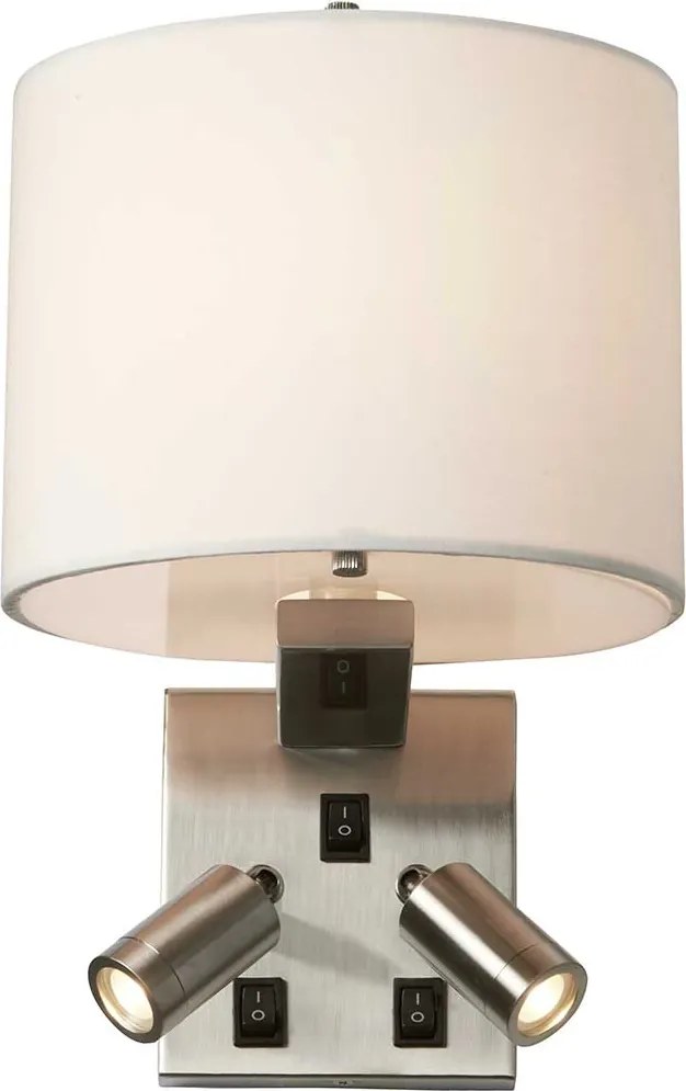Elstead modern skandináv fali lámpa belmont fehér nikkel elsbelmont-3w