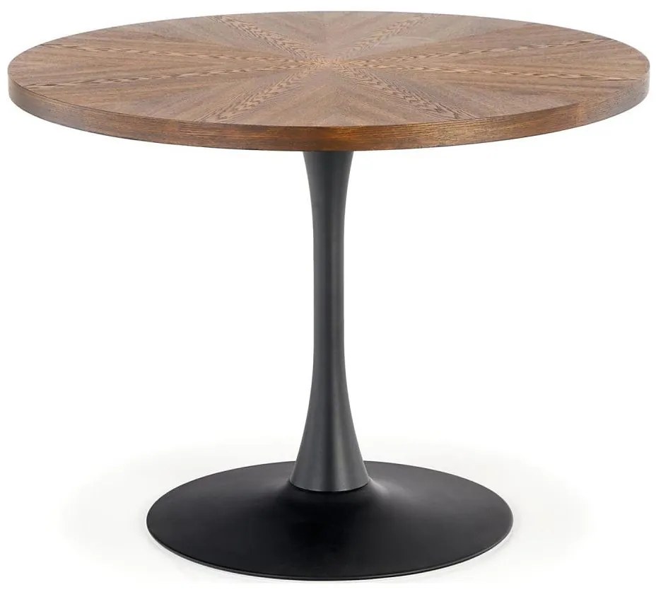 Étkezőasztal CARMELO 75 x 100 cm fekete/barna