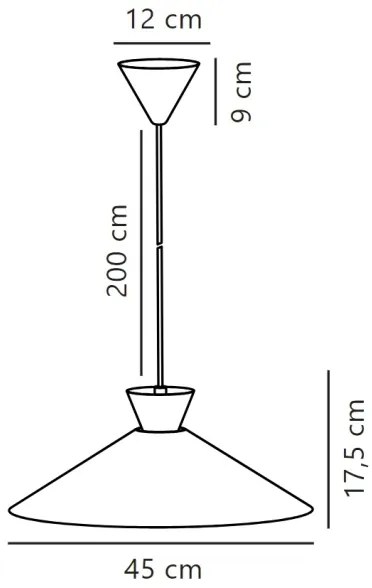 Nordlux - Csillár zsinóron DIAL 1xE27/40W/230V átm. 45 cm fekete