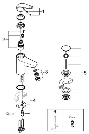 GROHE 24326001 - SWIFT mosdócsaptelep DN 15, M méret, fényes króm