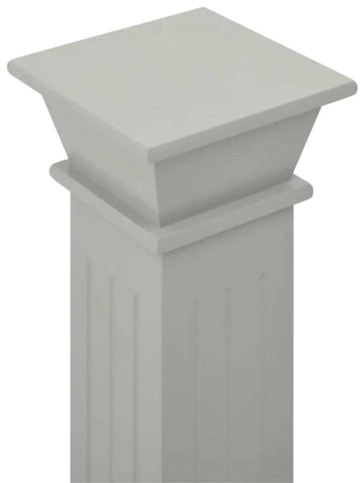 klasszikus szürke MDF szögletes oszlop virágállvány 17x17x66cm