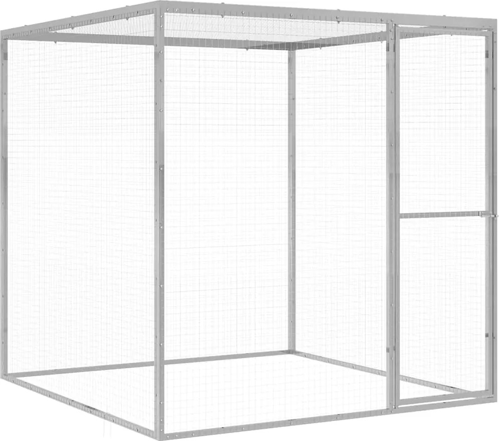 vidaXL horganyzott acél macskaketrec 1,5 x 1,5 x 1,5 m