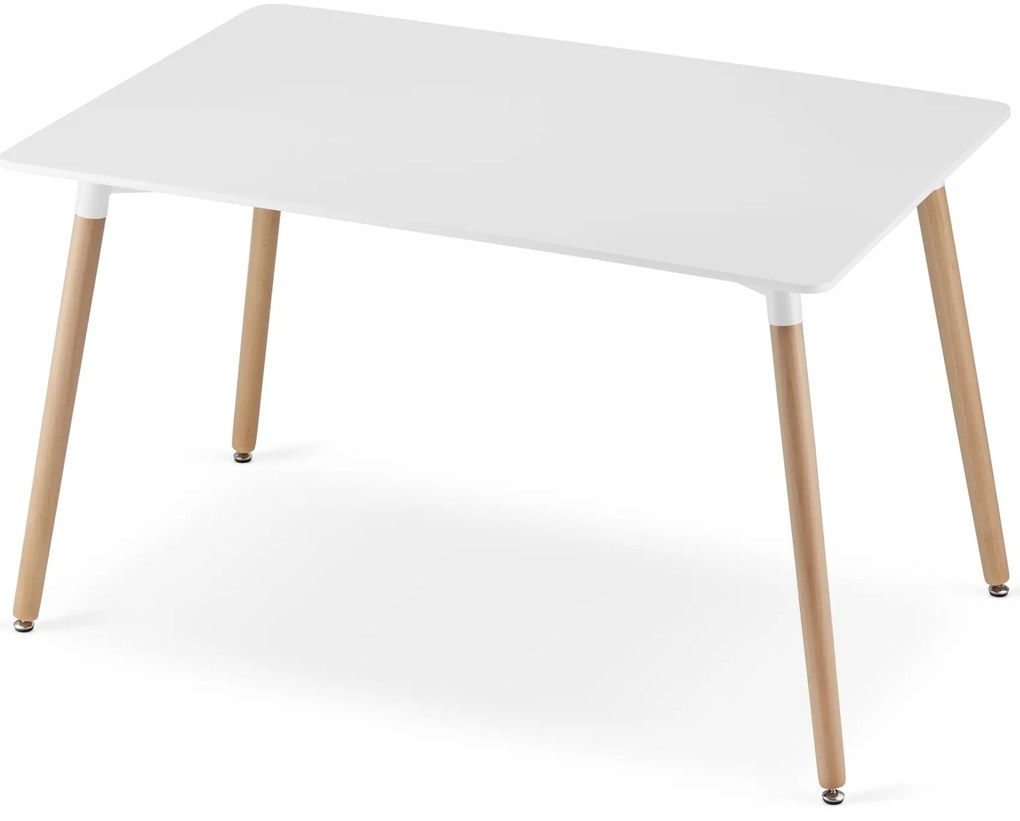 Étkező garnitúra 1 + 4, ADRIA 120x80cm fehér asztal + BALI MARK szék szürke