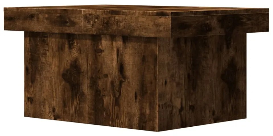 füstös tölgy színű szerelt fa dohányzóasztal 80 x 55 x 40 cm
