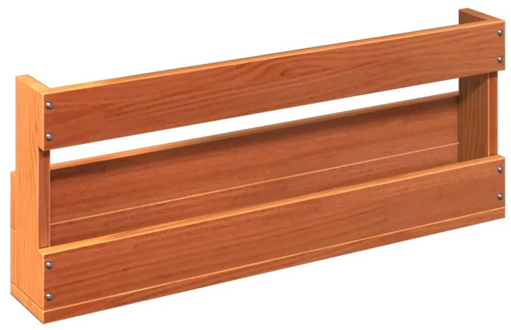 2 db viaszbarna tömör fenyőfa fali cipőtartó 59x8,5x23,5 cm