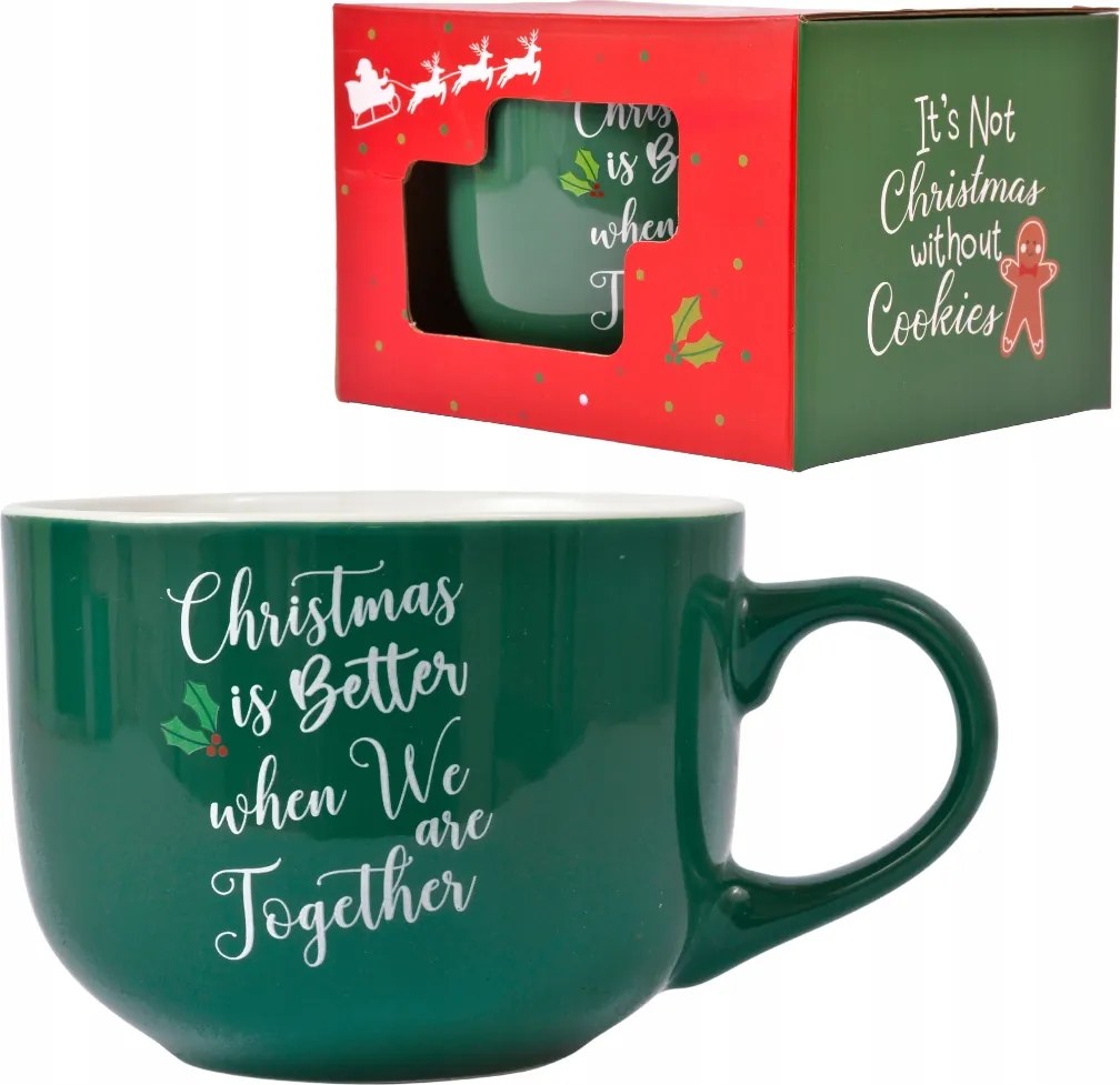 Karácsonyi bögre 490 ml Zöld Together