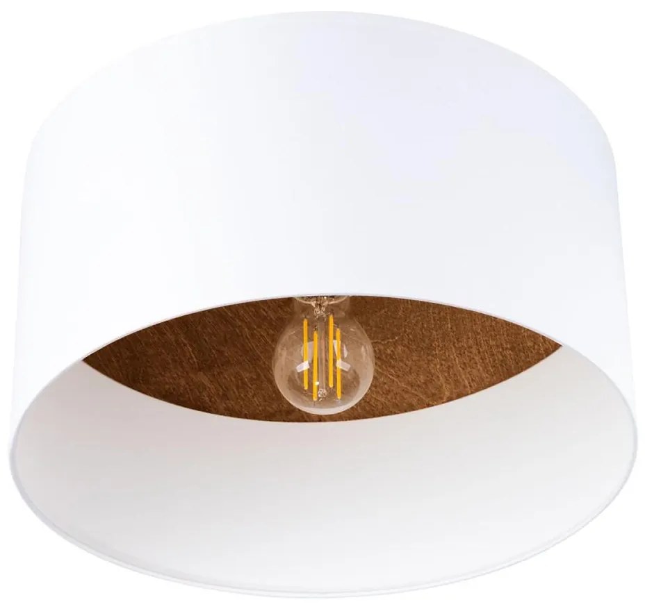 Sollux SL.1392 - Mennyezeti lámpa TELESTO 1xE27/15W/230V átm. 35 cm fehér/barna