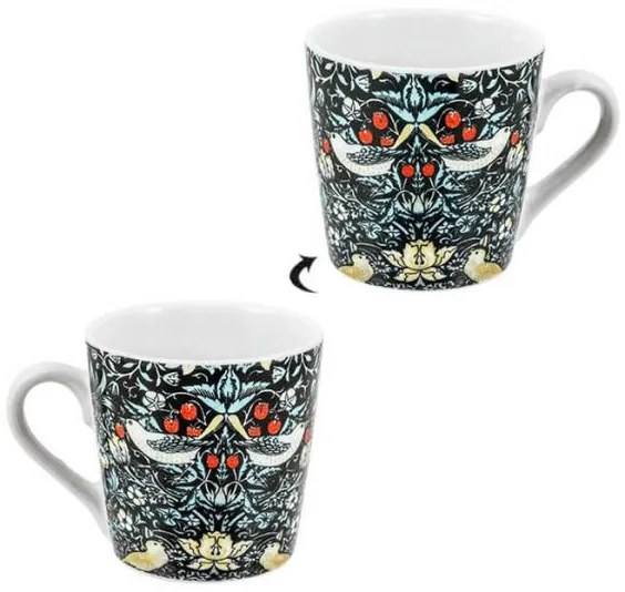 William Morris porcelán espresso kávés csésze aljjal - 2 darabos - Strawberry Thief