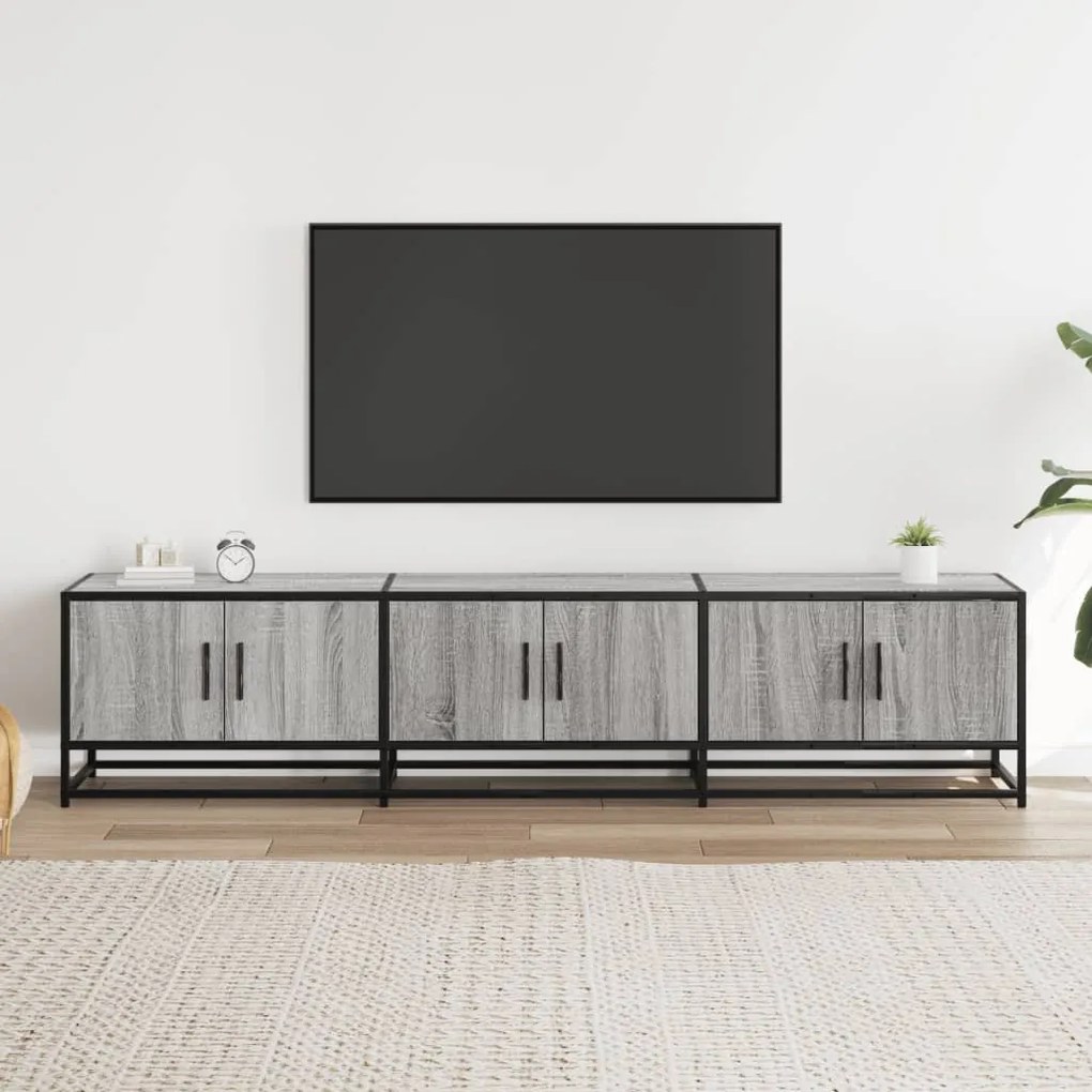 szürke sonoma színű szerelt fa TV-szekrény 180 x 35 x 41 cm