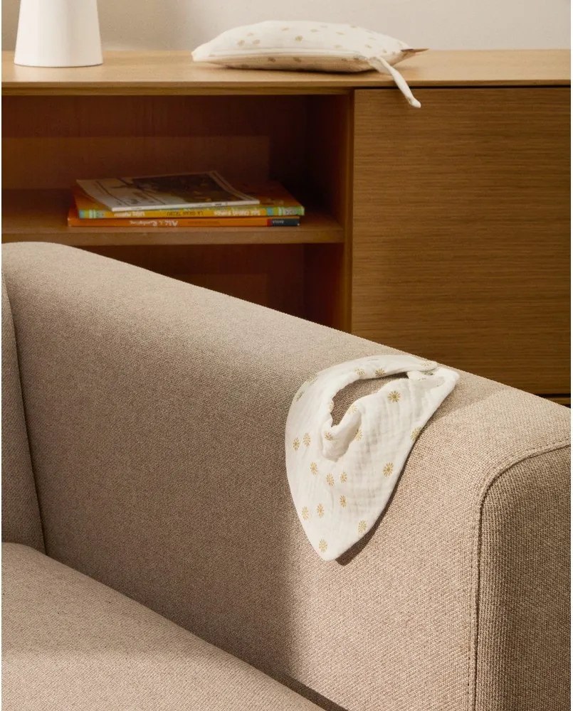 Krémszínű-terrakotta színű pamut nyálfogó készlet 2 db-os Olna – Kave Home