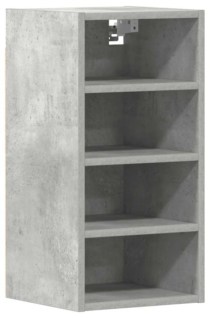 betonszürke szerelt fa függő szekrény 30x29,5x60 cm