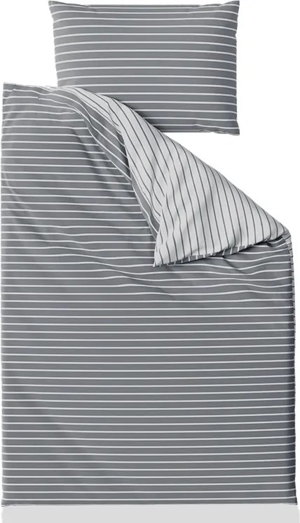 Renforcé pamut ágyneműhuzat CAPRIVI szürke gombokkal Ágyneműhuzat mérete: 70 x 90 cm | 140 x 220 cm