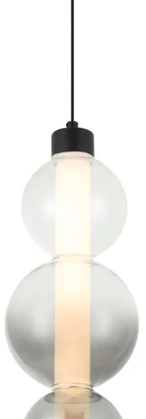 LED csillár kábelen LUMMI LED/19W/230V fekete/füstszínű