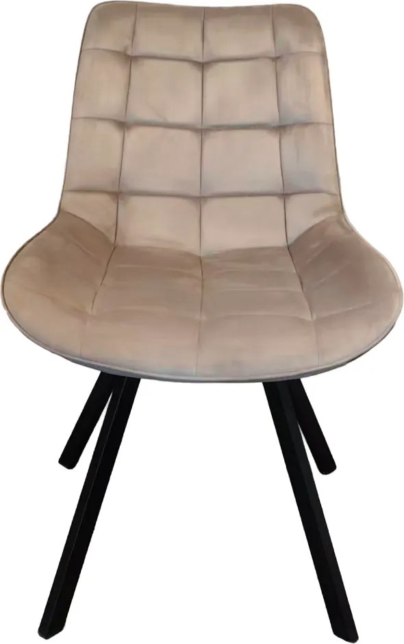 Étkezőszék, szürkésbarna Taupe Velvet szövet/fekete, SAMIRA