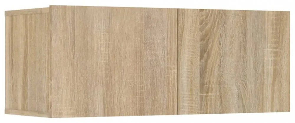 4 db sonoma-tölgy színű szerelt fa TV-szekrény 80 x 30 x 30 cm