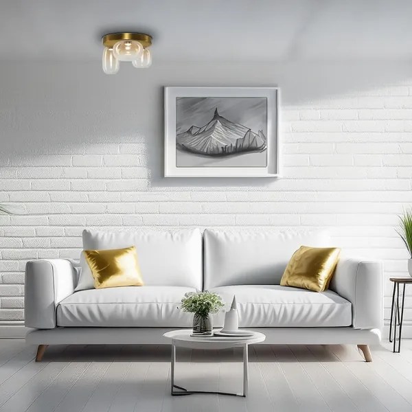 LED Mennyezeti lámpa VASO LED/12W/230V átm. 42 cm arany/füstös