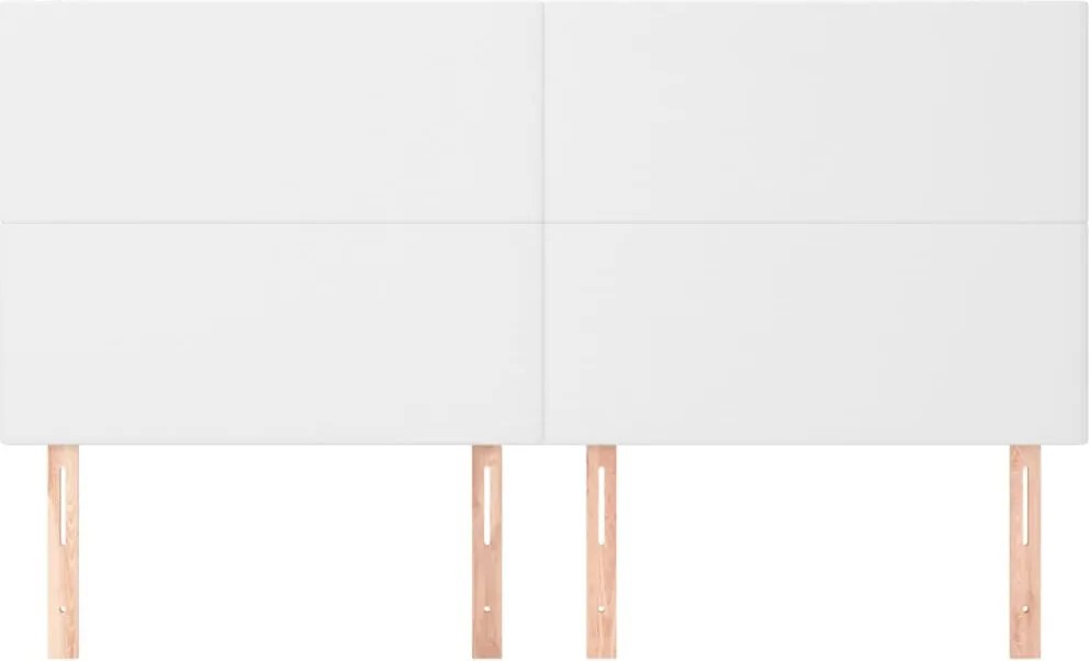 fehér műbőr fejtámla 160x5x118/128 cm