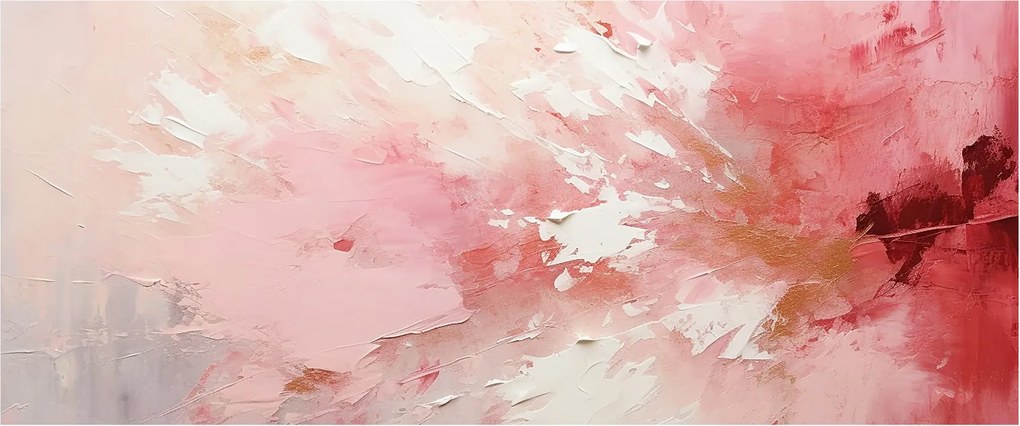 Kép - Rózsaszín absztrakt (120x50 cm)