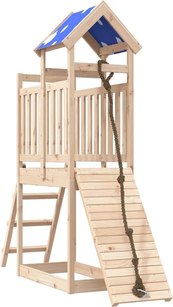 vidaXL tömör fenyőfa kültéri játszószett