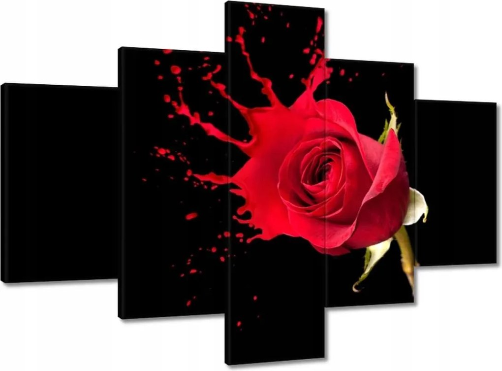 Vászonkép 100x70 Fröccsenő rózsa