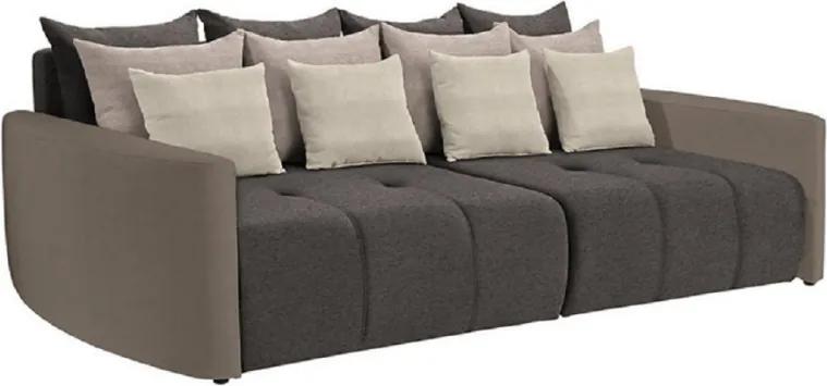 Stílusos nagy kanapé, taupe szürke-barna|világosbarna|krém, PORTO BIG SOFA