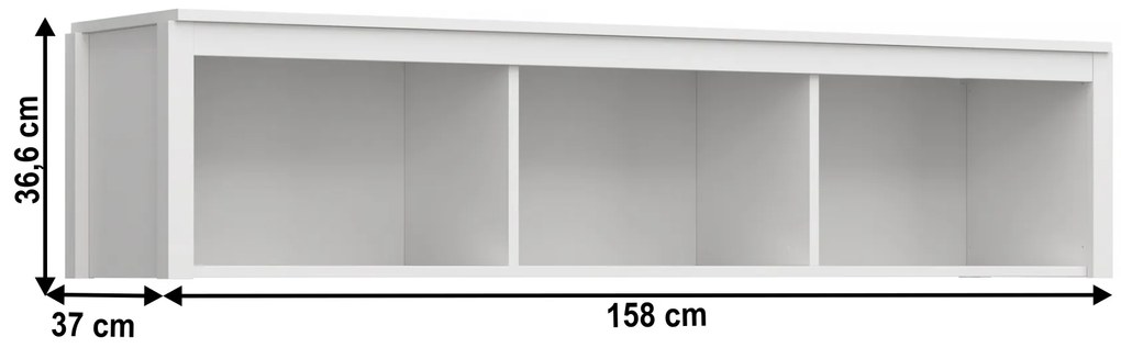 Fali regál  Otis 160 (fehér). 1065251