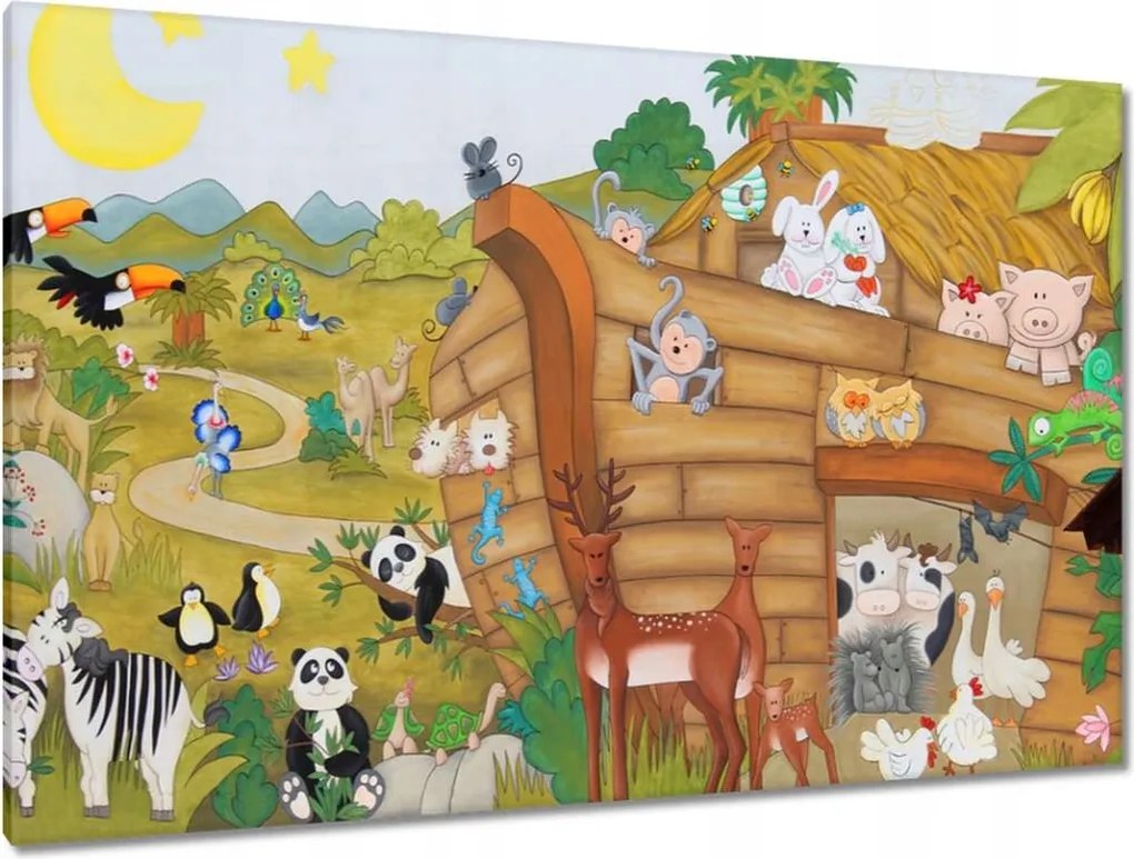 Vászonkép 120x80 Noé bárkája Állatok