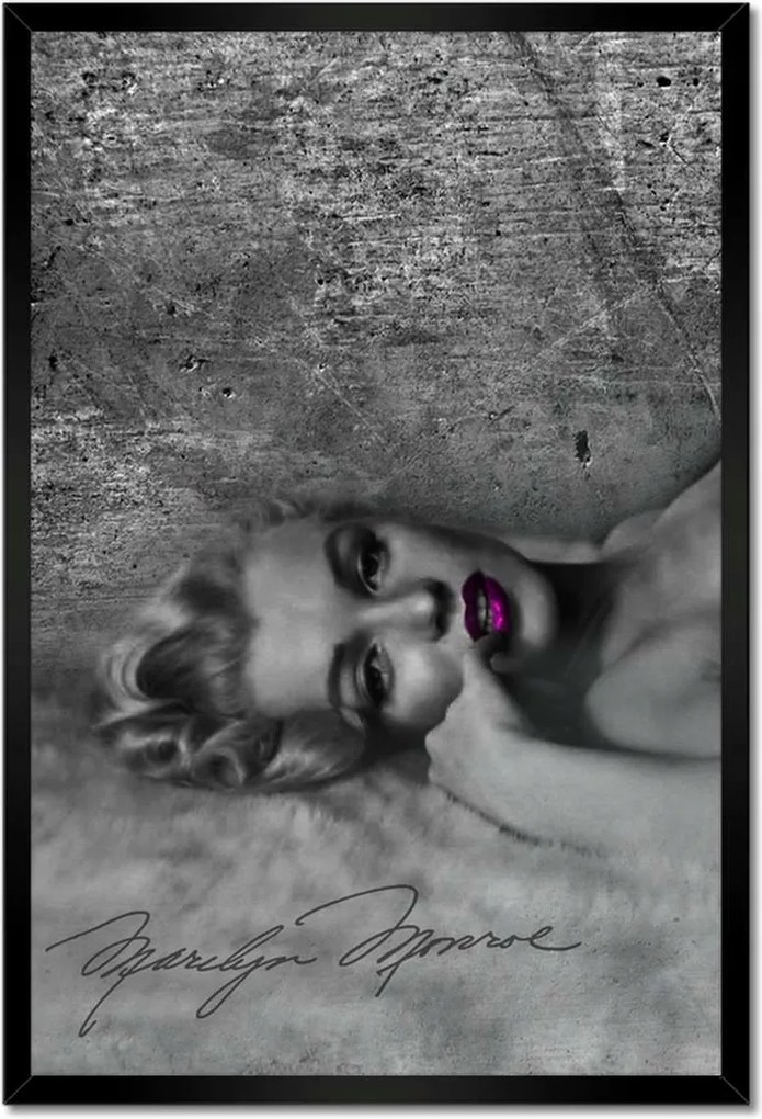 Poszterek keretben 40x60 Rózsaszín Marilyn Monroe
