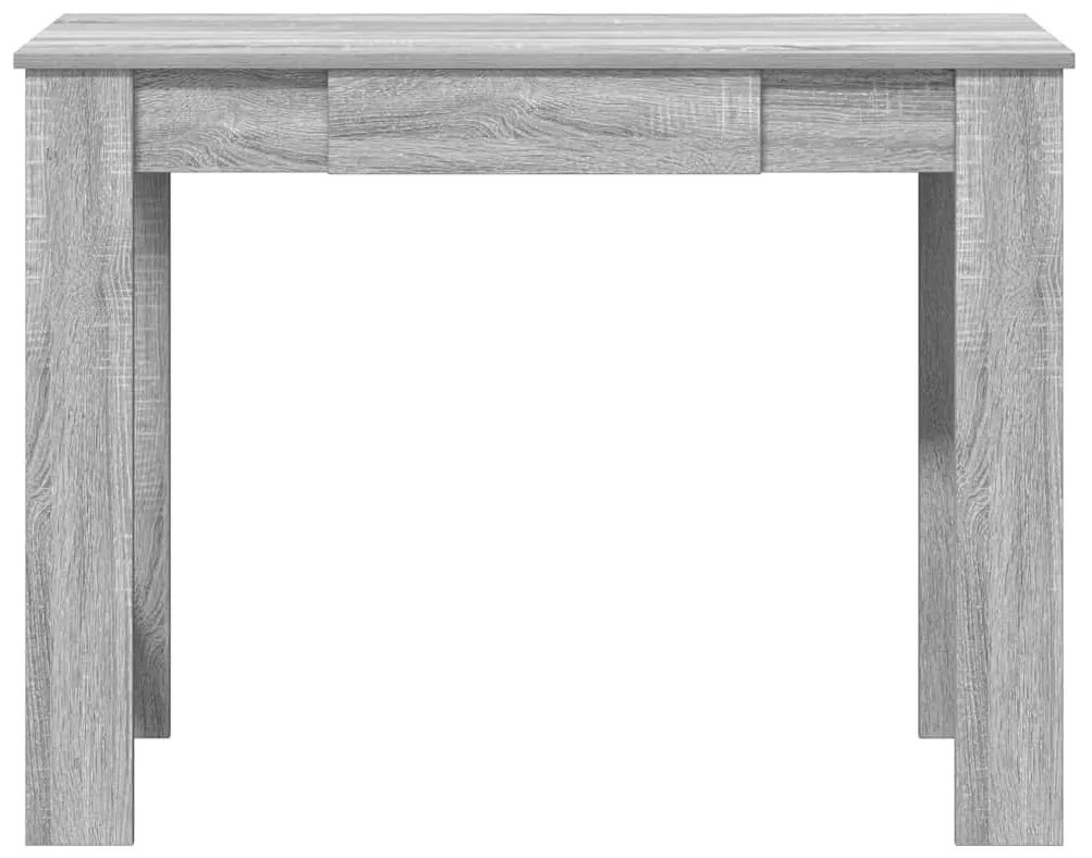szürke sonoma színű szerelt fa íróasztal 100x45x75 cm