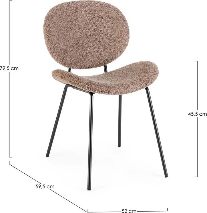 Bézs kárpitozott étkezőszék Maddie – Yes Everyday