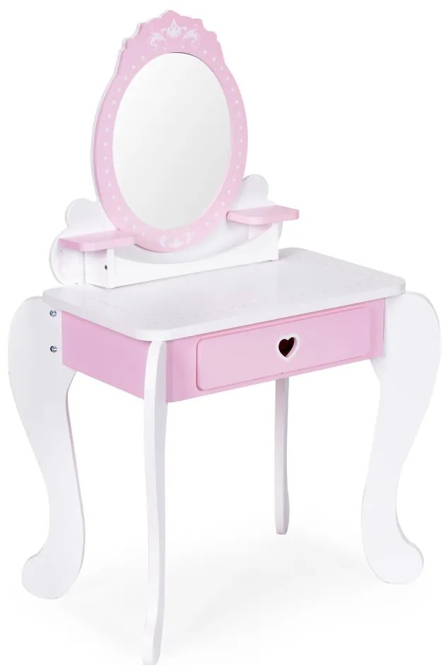 Fésülködőasztal gyerekeknek tükörrel székkel és 7 kiegészítővel