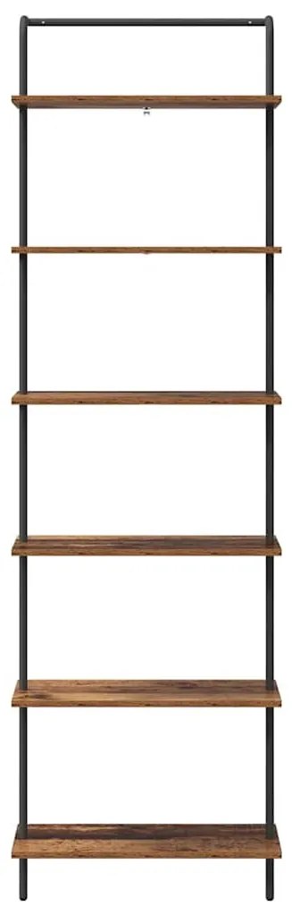 Könyvespolc Régi fa 60 x 24 x 203 cm Faanyag