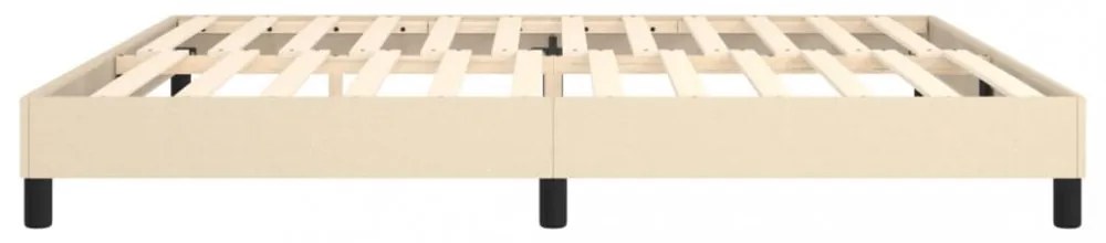 krémszínű szövet rugós ágykeret 200 x 200 cm